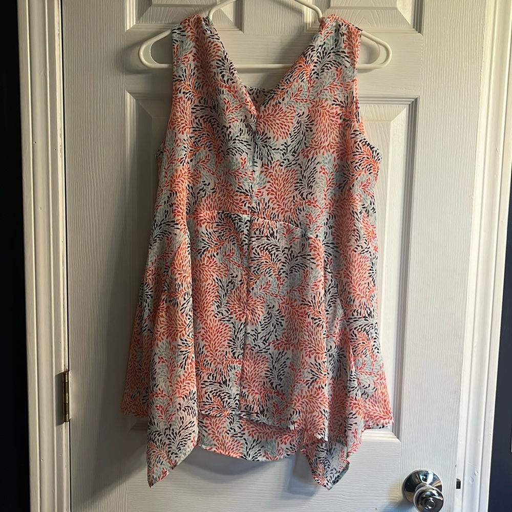 Sleeveless Coral Patterned Dress